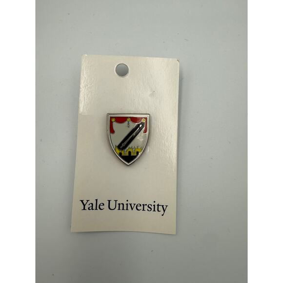 Lot of 10 Yale University Crest Shield Lapel Pins - 8 New on Card - Picture 1 of 5